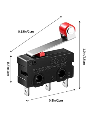 3-pin micro switch with limit switch