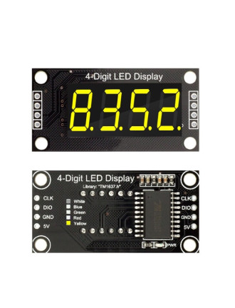 Module d'affichage LED TM1637 pour Arduino, 4 chiffres, 7 segments, 0.56 pouces
