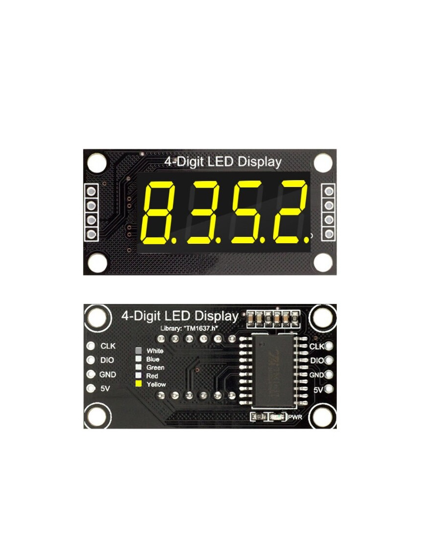 Module d'affichage LED TM1637 pour Arduino, 4 chiffres, 7 segments, 0.56 pouces