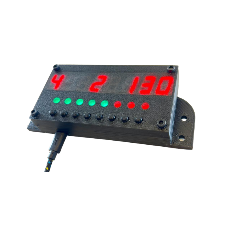 Display del simulatore di gara configurabile - 8 LED e 8 pulsanti per un'esperienza coinvolgente