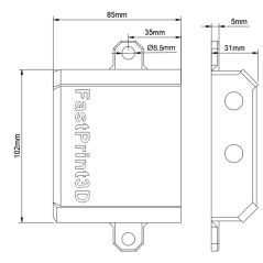 Fanatec DD1 Notfallbox: Sichern Sie Ihr Spielset mit unserem Plug-and-Play-Notschalter (2M RJ12)
