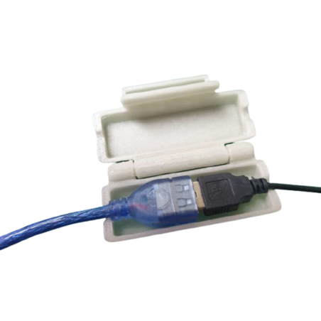 Caja de seguridad, cable alargador USB, protección duradera, evita accidentes eléctricos, gestión óptima del cableado