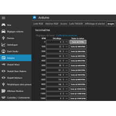 Misuratore di giri RPM controllato da Simhub Simracing Plug And Play