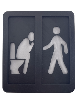 Panneau de Signalisation pour WC avec Feu de Passage Piéton