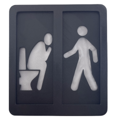 Señal de WC con luz de paso de peatones