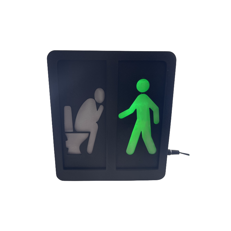 WC-Signaltafel mit Fußgängerampel