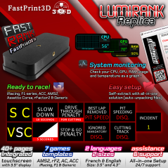 FastRank Displays 3.5" and 4.3" screen Plug And Play Simracing Controlled by SimHub
