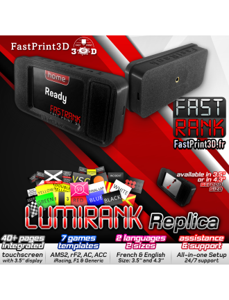 FastRank Afficheurs écran 3.5" et 4.2" Plug And Play Simracing Contrôlé par SimHub