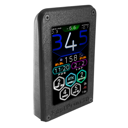 Hexagone écran 4" vertical dash développer par sts.sam