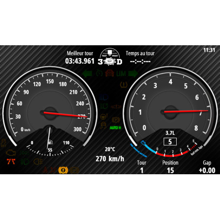 Replica Dashboard BMW M2 SimHub Entwickelt von sts.sam.sts