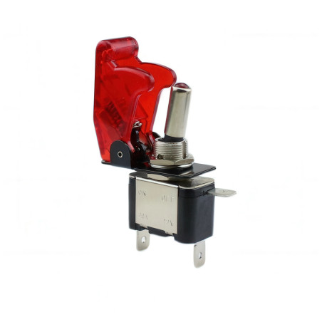 Interrupteur à bascule éclairé par Led rouge, 12V 20A