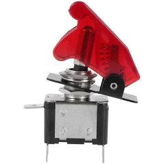 Interruptor basculante iluminado por LED rojo, 12V 20A