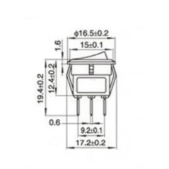 16mm, 2-pin toggle switches