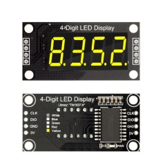 TM1637 Módulo de pantalla LED para Arduino, 4 dígitos, 7 segmentos, 0,56 pulgadas