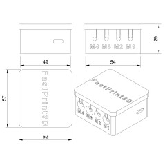 Vibrator kit for pedals with up to 4 Simhub Simracing vibrators
