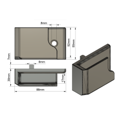 Logitech K400 Plus soporte de teclado con perfil de aluminio, serie de 40 mm