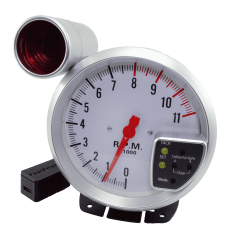 Jauge Blanc RPM Tachymètre 11 000 tr/min 125 mm Contrôlée SimHub SimRacing Plug & Play