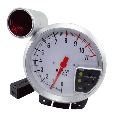 Bianco contagiri Tachimetro 11.000 giri/min 125 mm controllato SimHub SimRacing Plug & Play