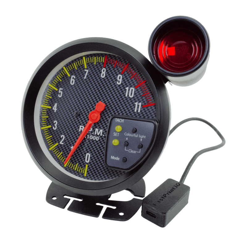 Tacómetro Tacómetro de Carbono Negro 11.000 rpm 125 mm Controlado SimHub SimRacing Plug & Play