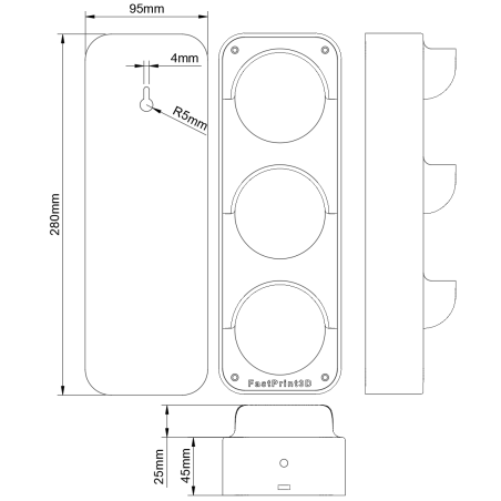 Traffic lights indication Toilets USB-C Decoration