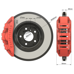 Disque de frein contrôlé par SimHub – température synchronisée avec le disque
