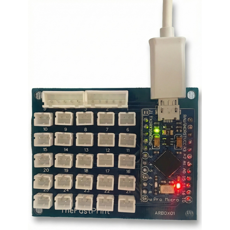 Matrice bouton box Plug and Play boite a boutons Arduino carte + Arduino + cables