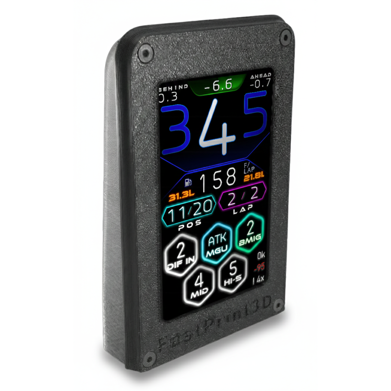 Hexagone écran 4" vertical dash développer par sts.sam