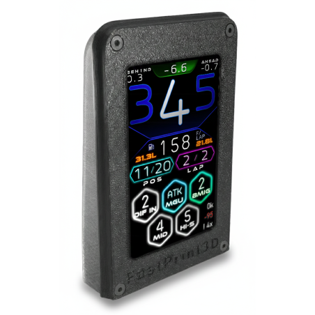 Hexagon 4" vertical dash display developed by sts.sam