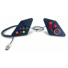 Front-mounted box knob for SimLab P1X Plug And Play